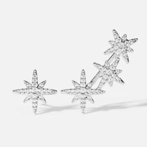 APM Monaco Asymmetric Triple Météorites Earrings